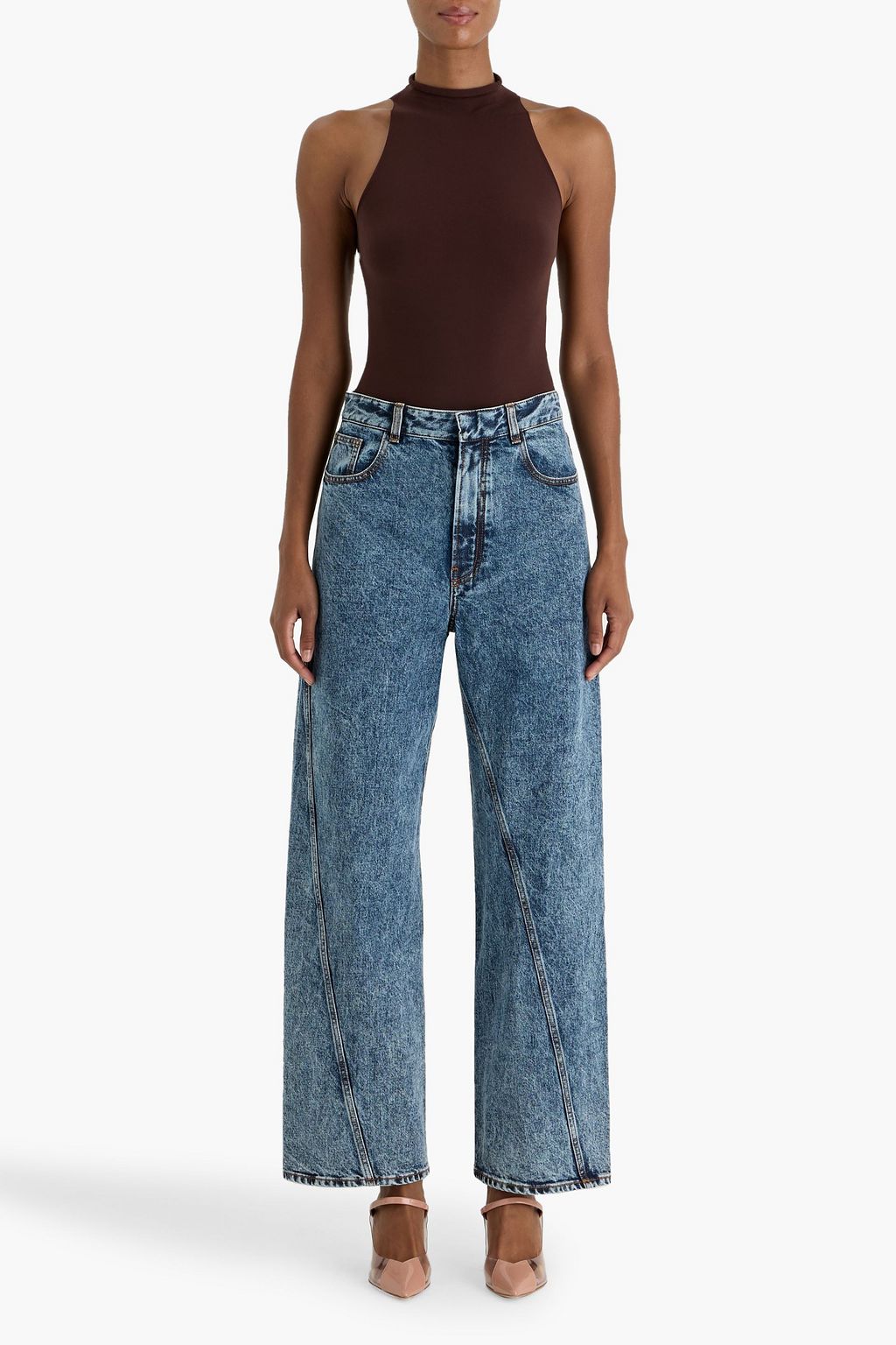 ALAÏA High-rise wide-leg jeans