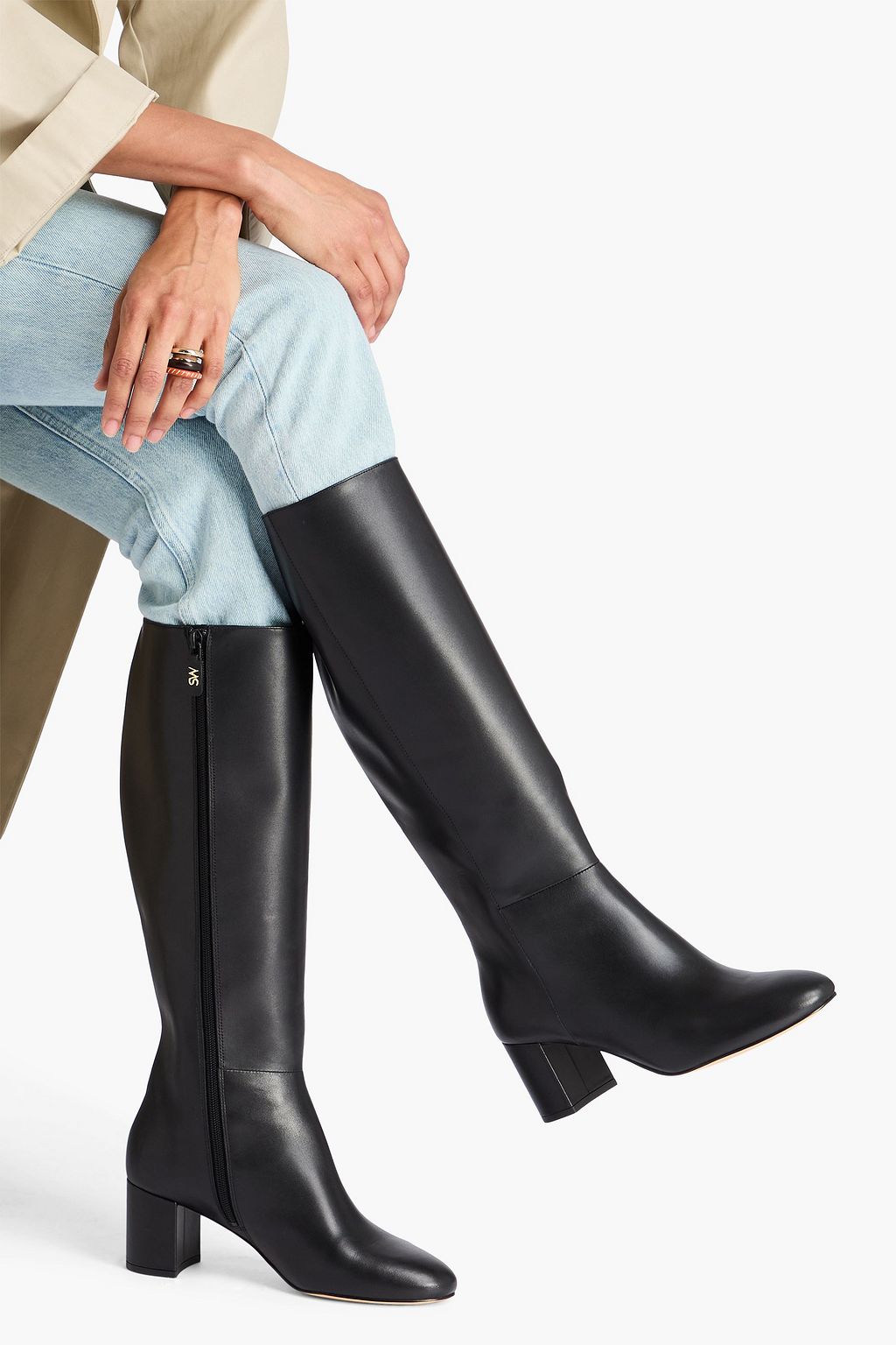 STUART WEITZMAN Celina 60 leather knee boots