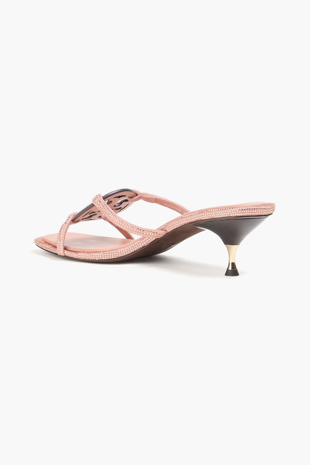 TORY BURCH 페이브 지오 봄브 밀러 크리스털 장식 스웨이드 뮬