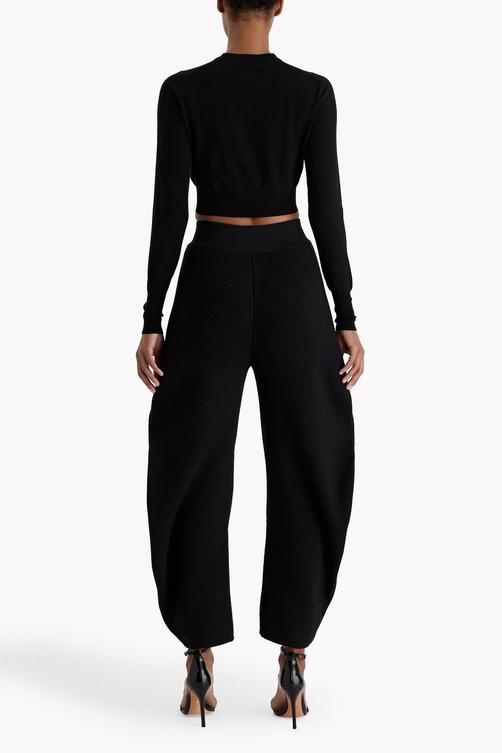 ALAÏA Ribbed wool-blend tapered pants