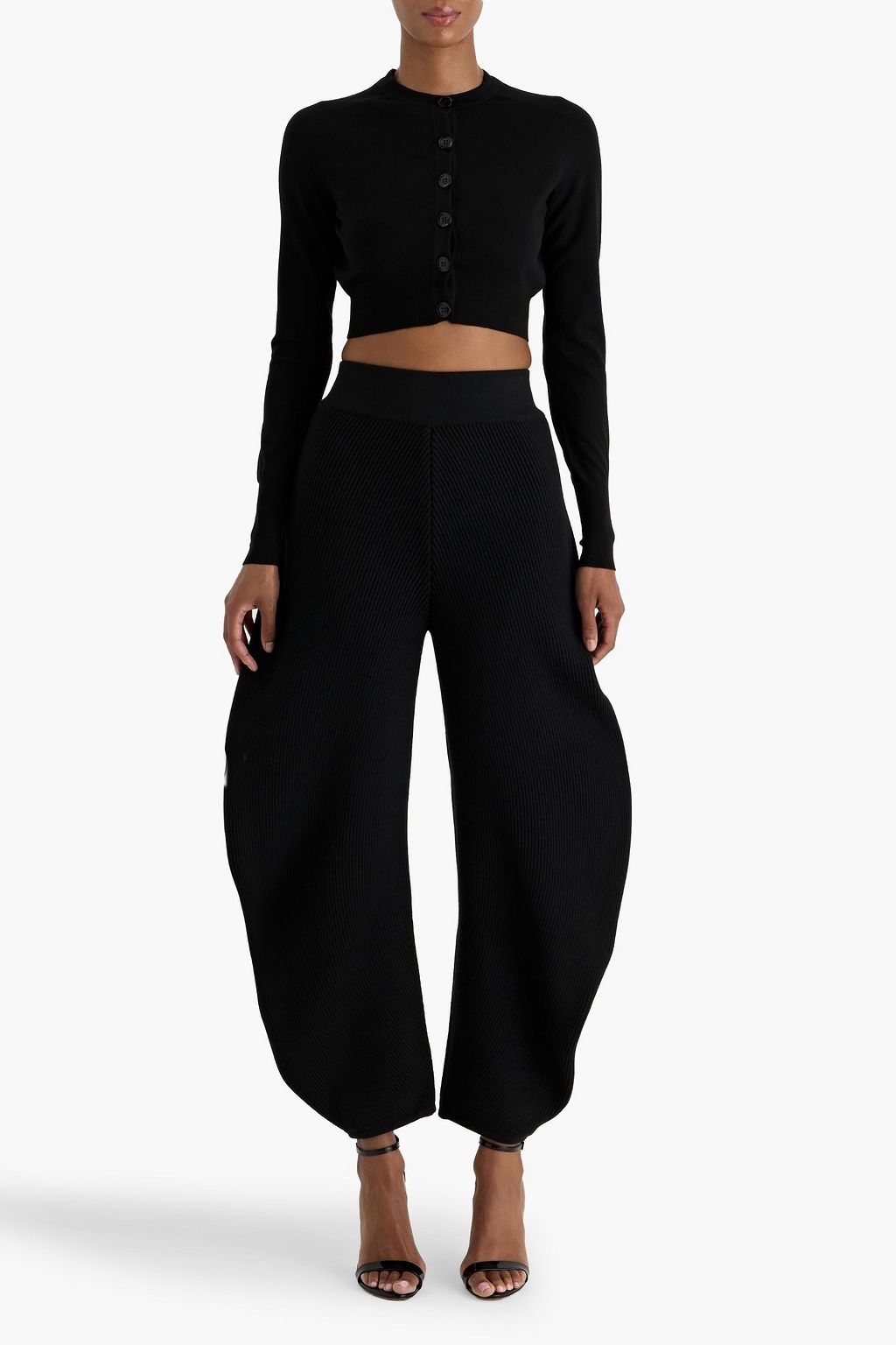 ALAÏA Ribbed wool-blend tapered pants