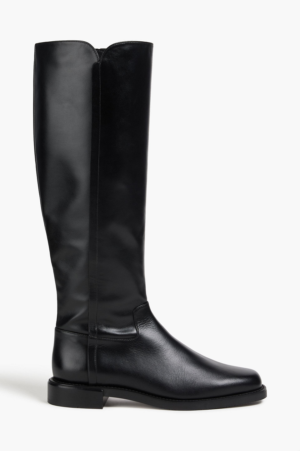Stuart Weitzman Leather Knee Boots In Black