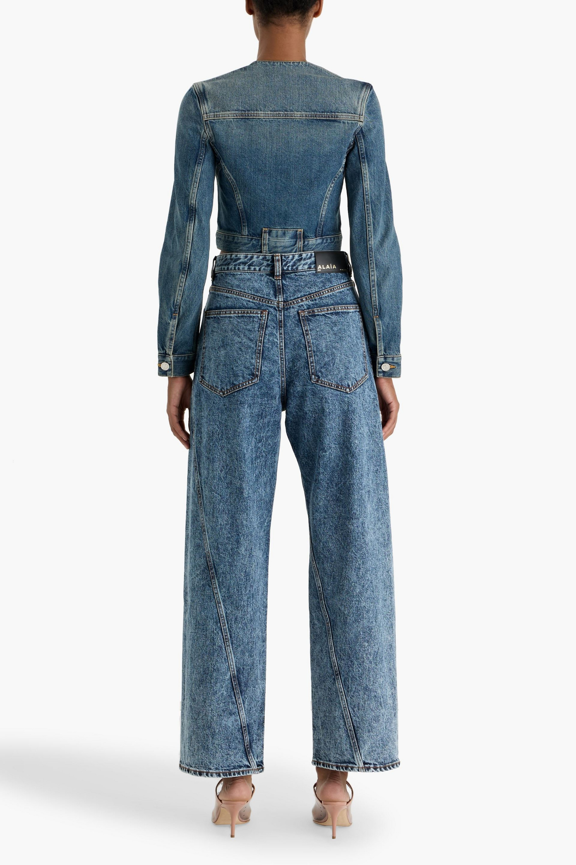 Alaïa - Cropped denim jacket | Plush
