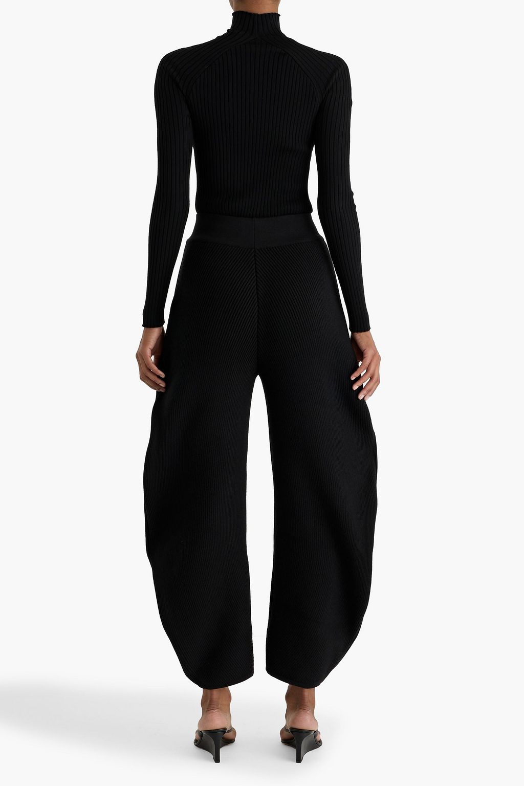 ALAÏA Ribbed wool-blend turtleneck sweater