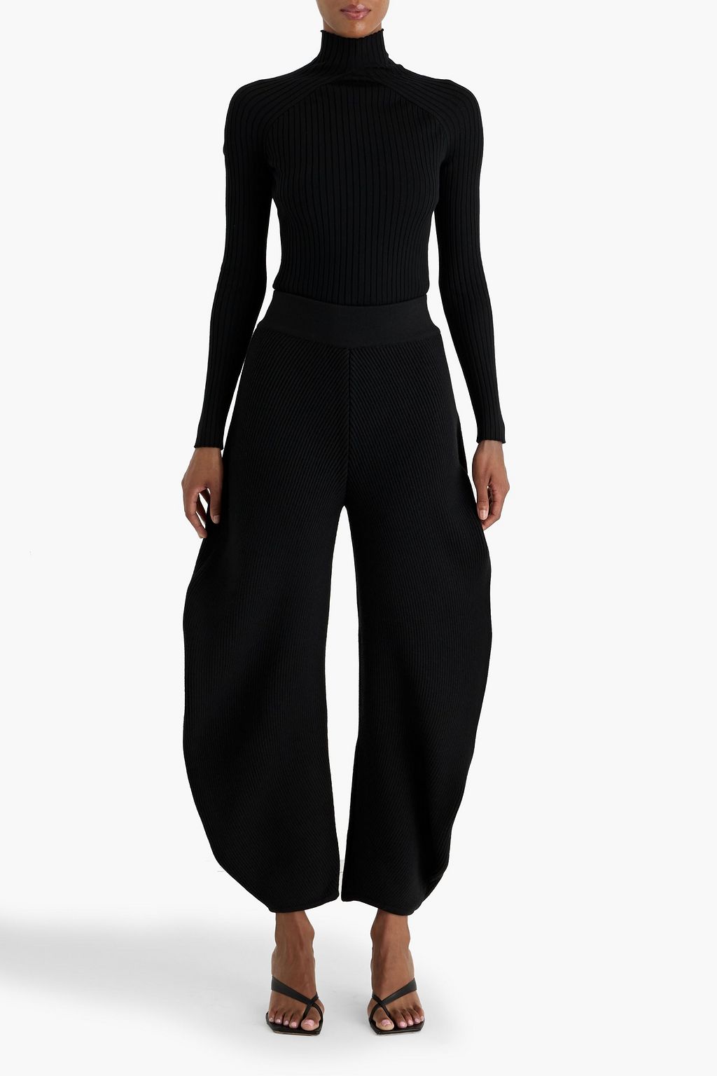 ALAÏA Ribbed wool-blend turtleneck sweater