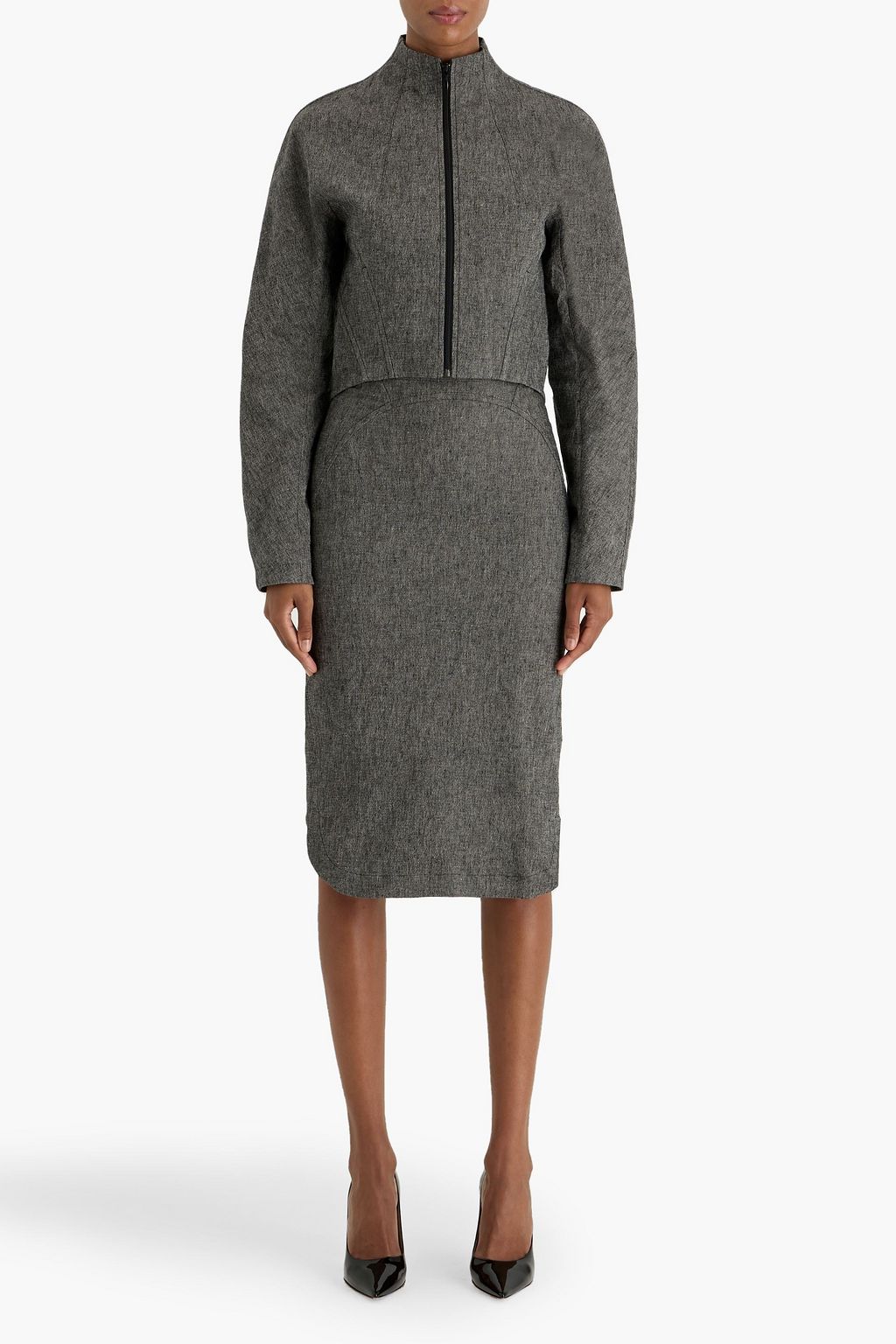 ALAÏA Linen-blend skirt