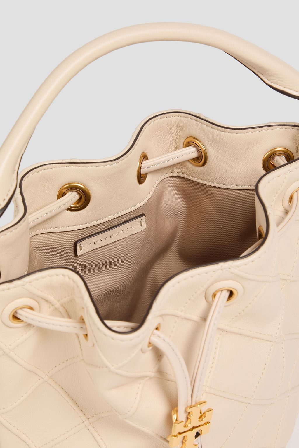 TORY BURCH Fleming quilted leather bucket bag