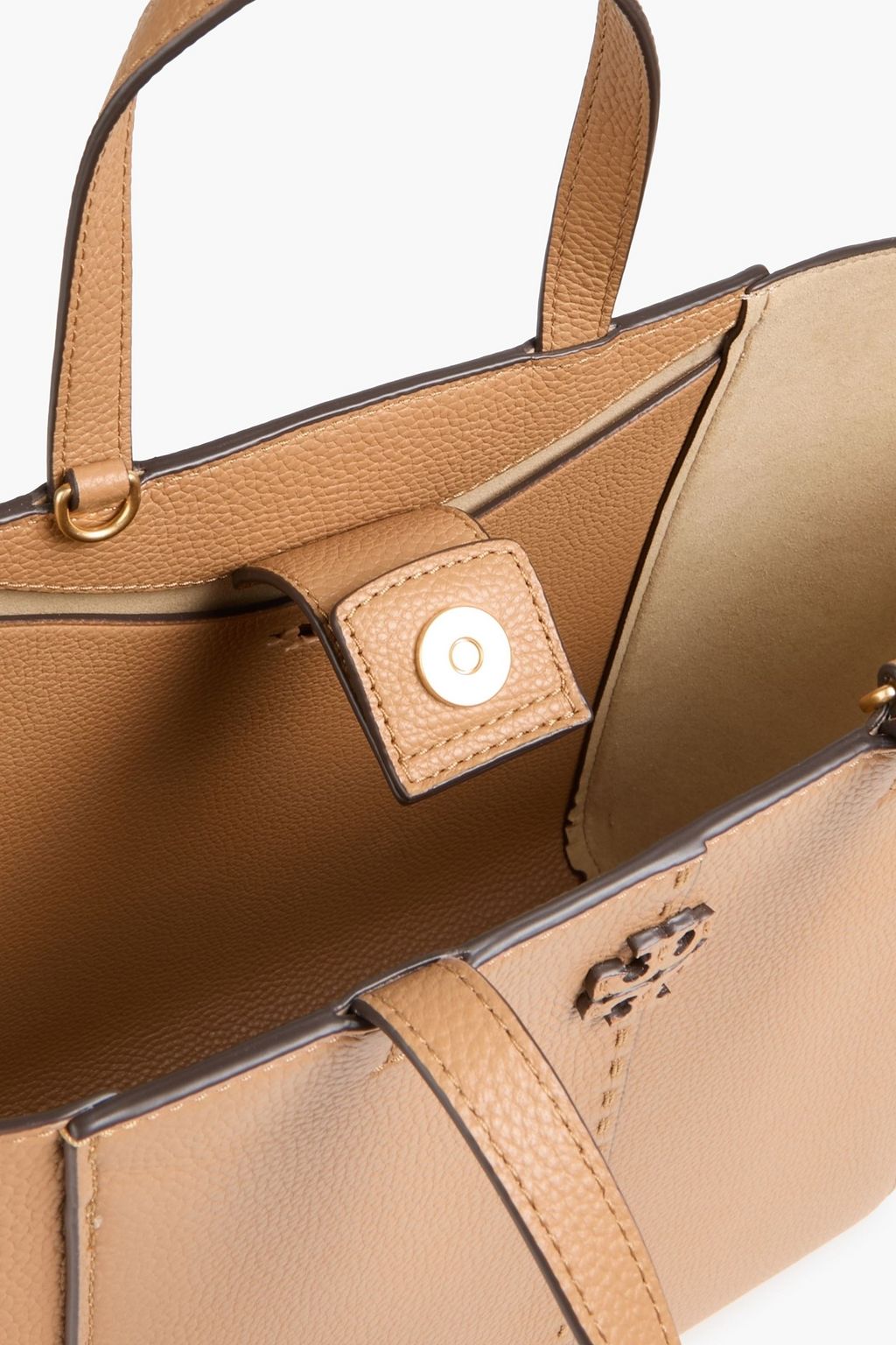 TORY BURCH Mcgraw pebbled-leather tote