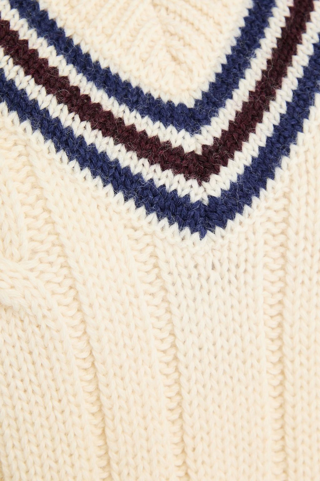 TORY BURCH Cable-knit wool vest