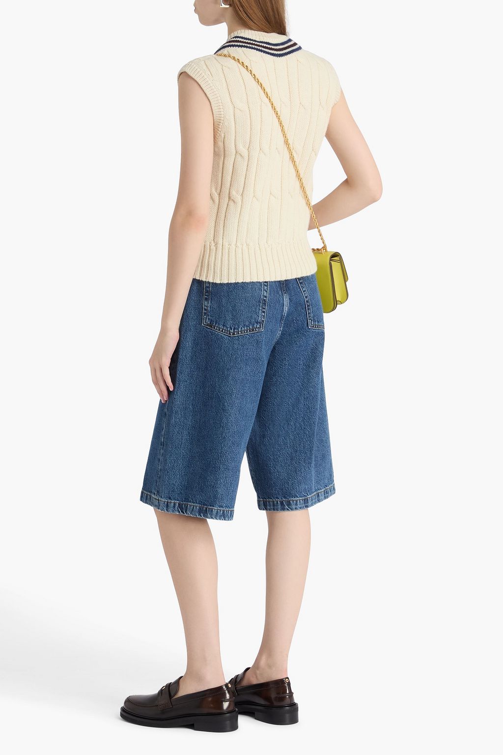 TORY BURCH Cable-knit wool vest