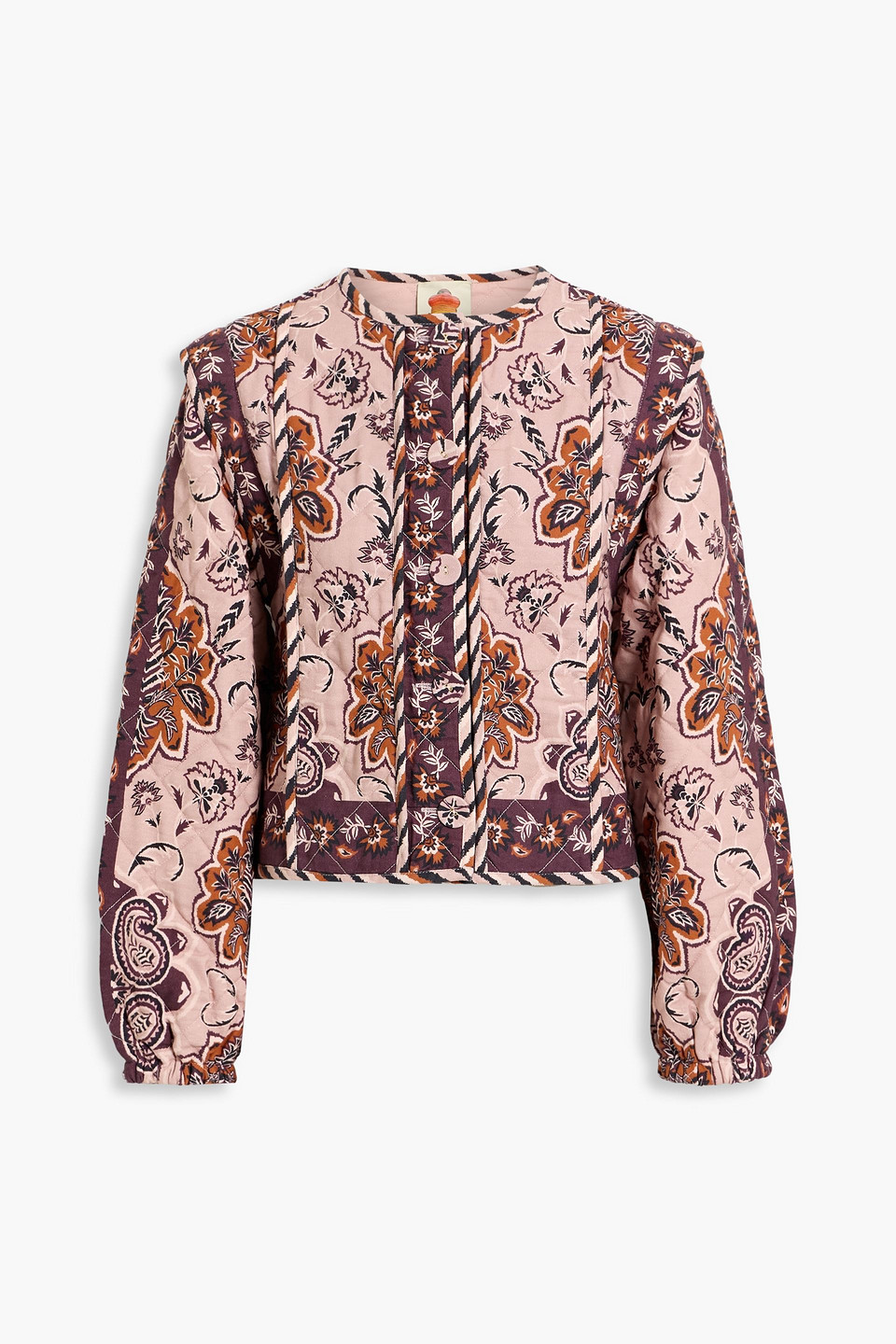 Farm Rio Quilted Printed Cotton-canvas Jacket In Multi
