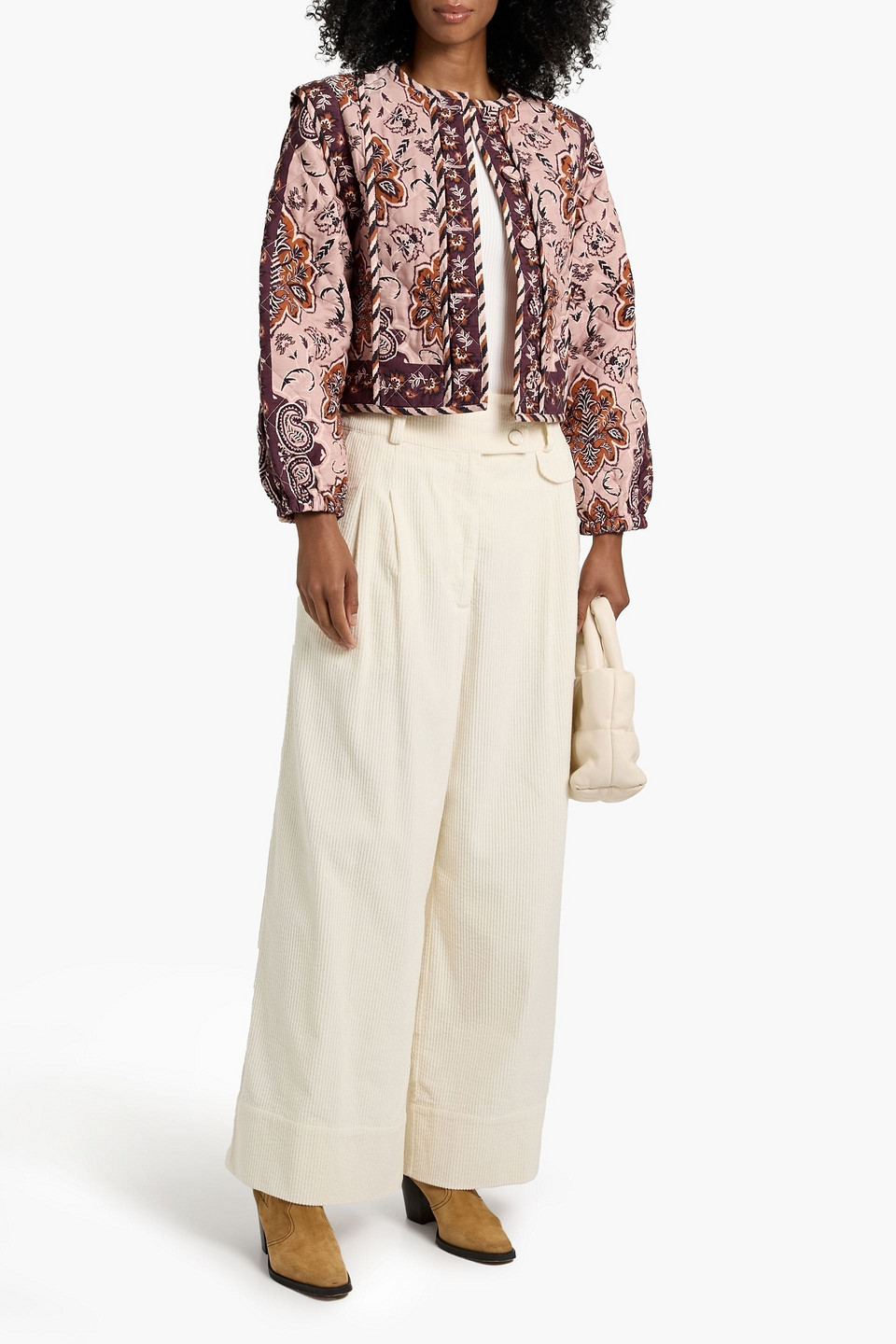 Farm Rio Quilted Printed Cotton-canvas Jacket In Multi