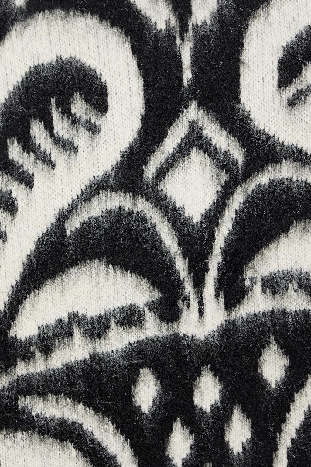 FARM RIO Brushed jacquard-knit sweater