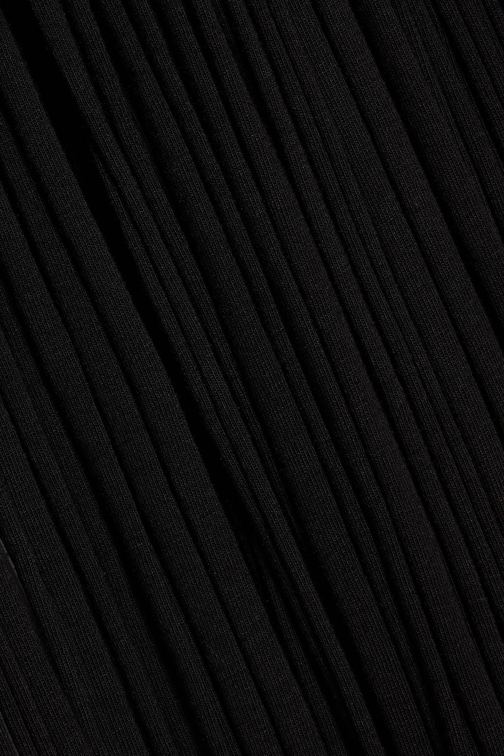 AREA Fringed cotton-blend jersey top