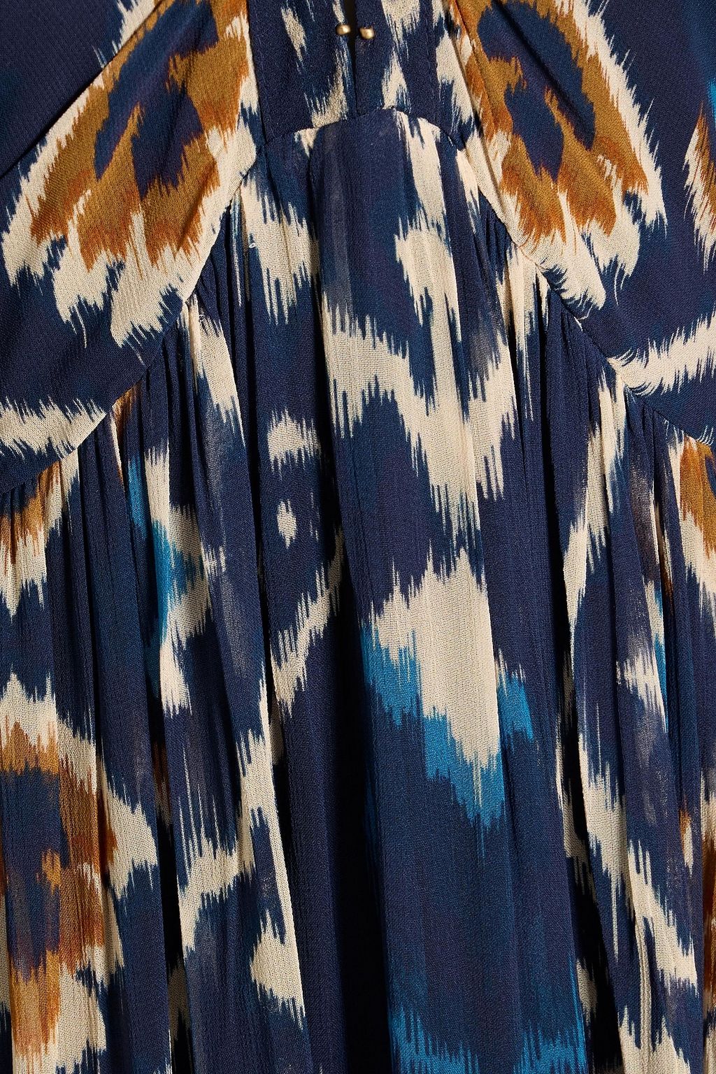 FARM RIO Printed crepe de chine maxi dress