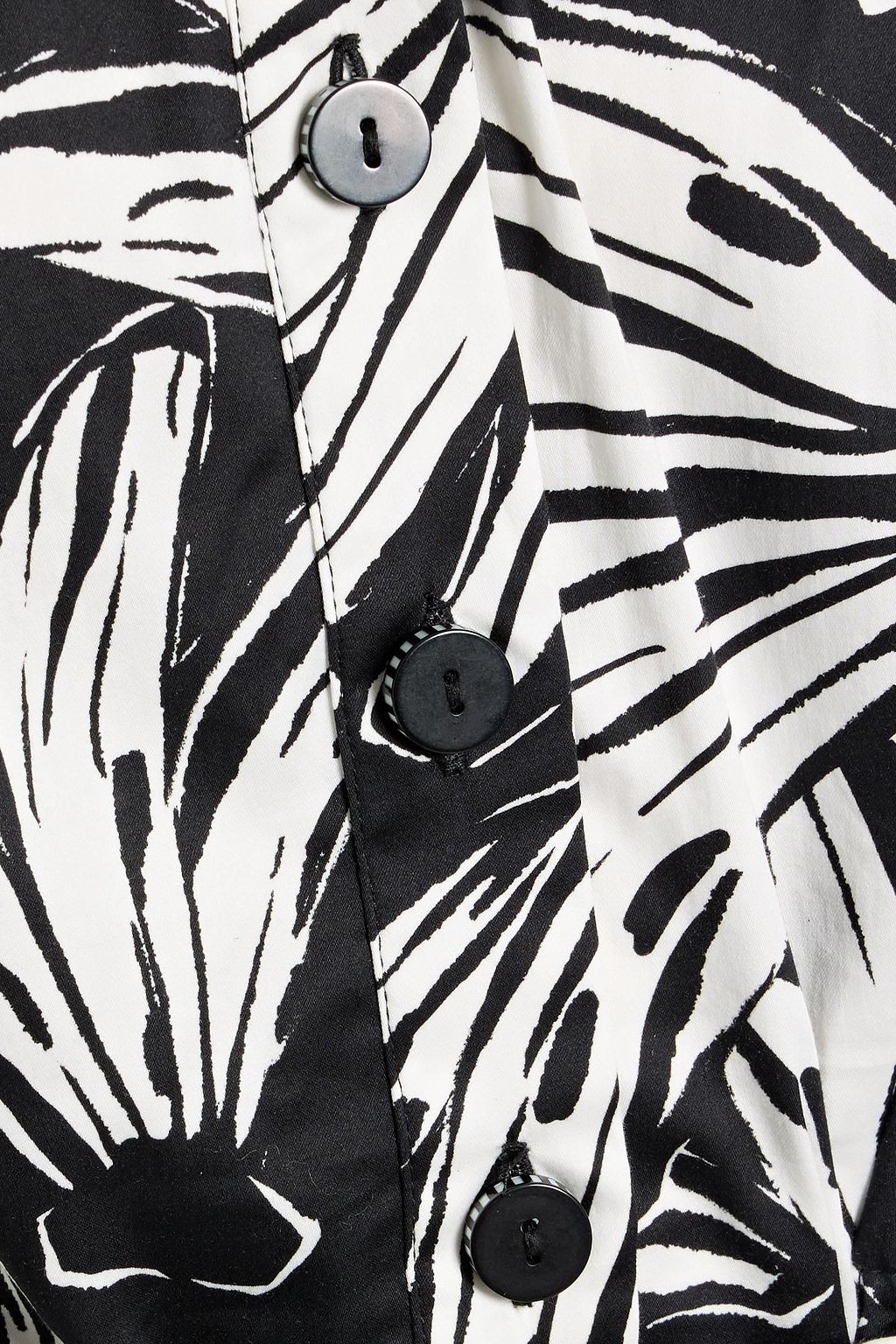 FARM RIO Printed cotton-blend poplin jumpsuit