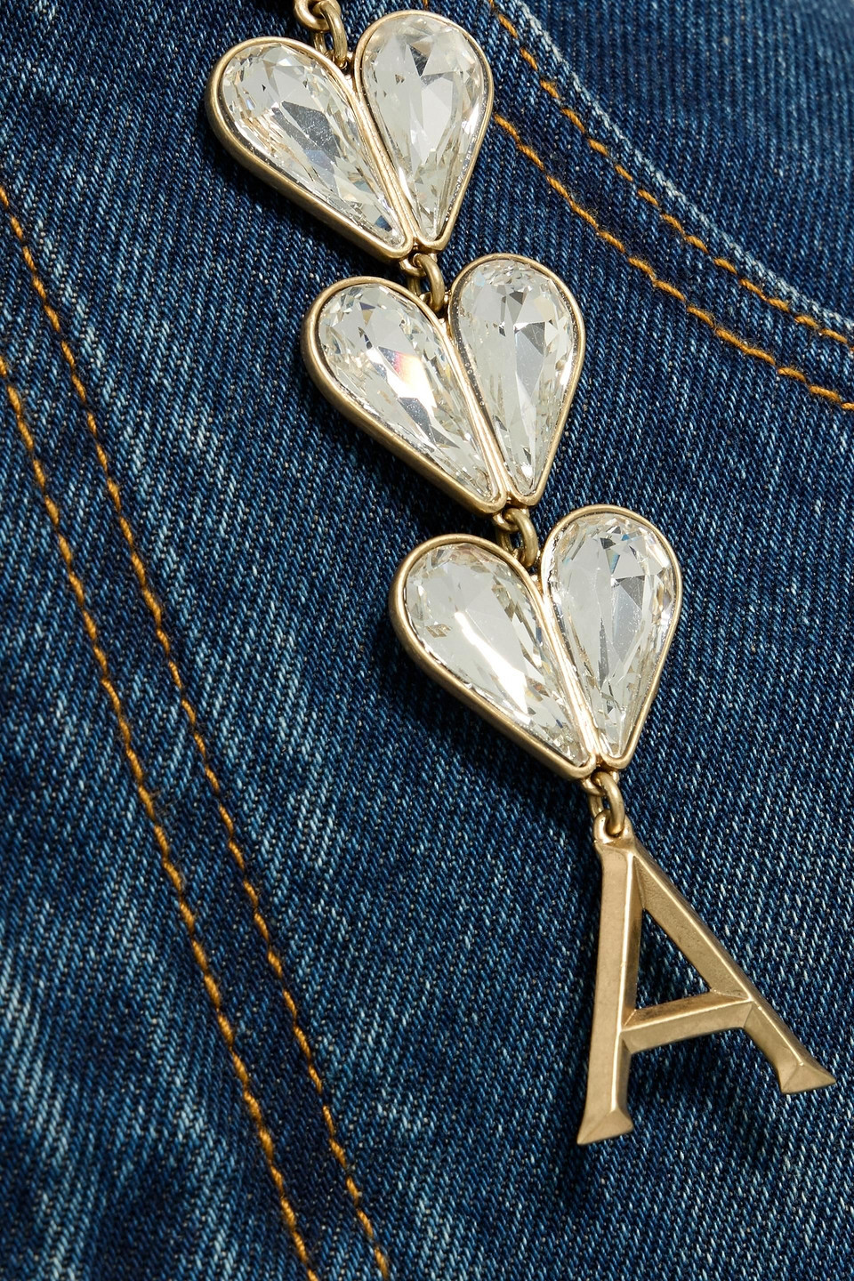 Area High-waisted Midi Skirt Zip Slit In Blue