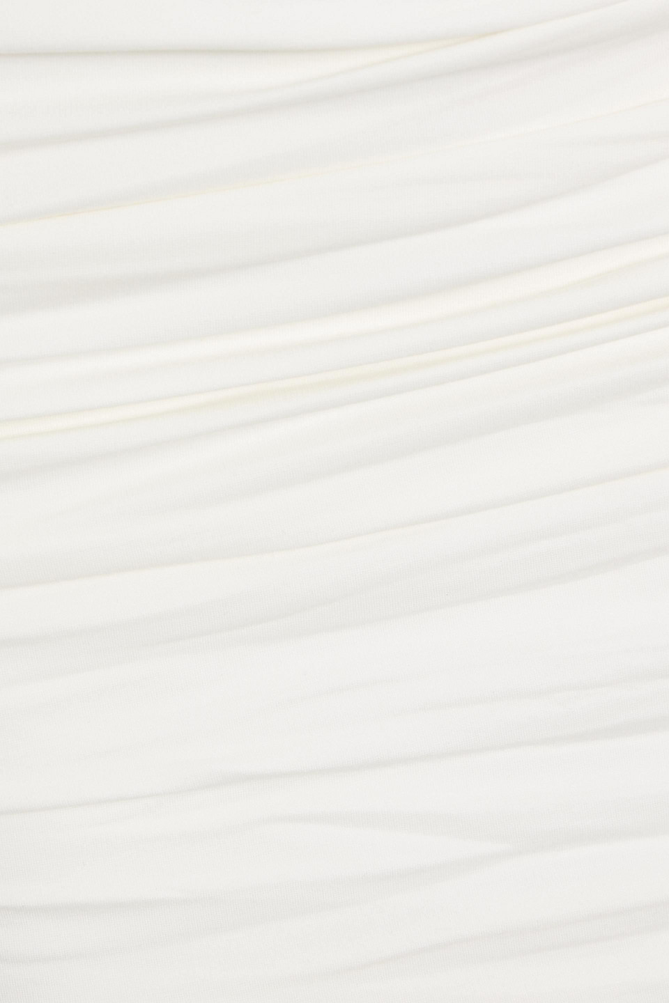 Area Ruched Embellished Stretch-jersey Mini Skirt In White