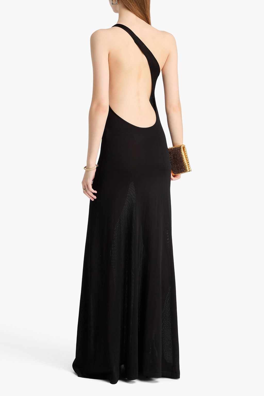 TOM FORD One-shoulder knitted gown