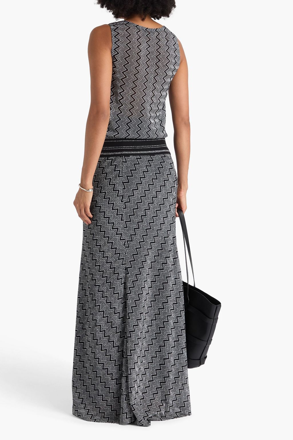 MISSONI بلوزة بحبكة كروشيه بلون ميتاليك