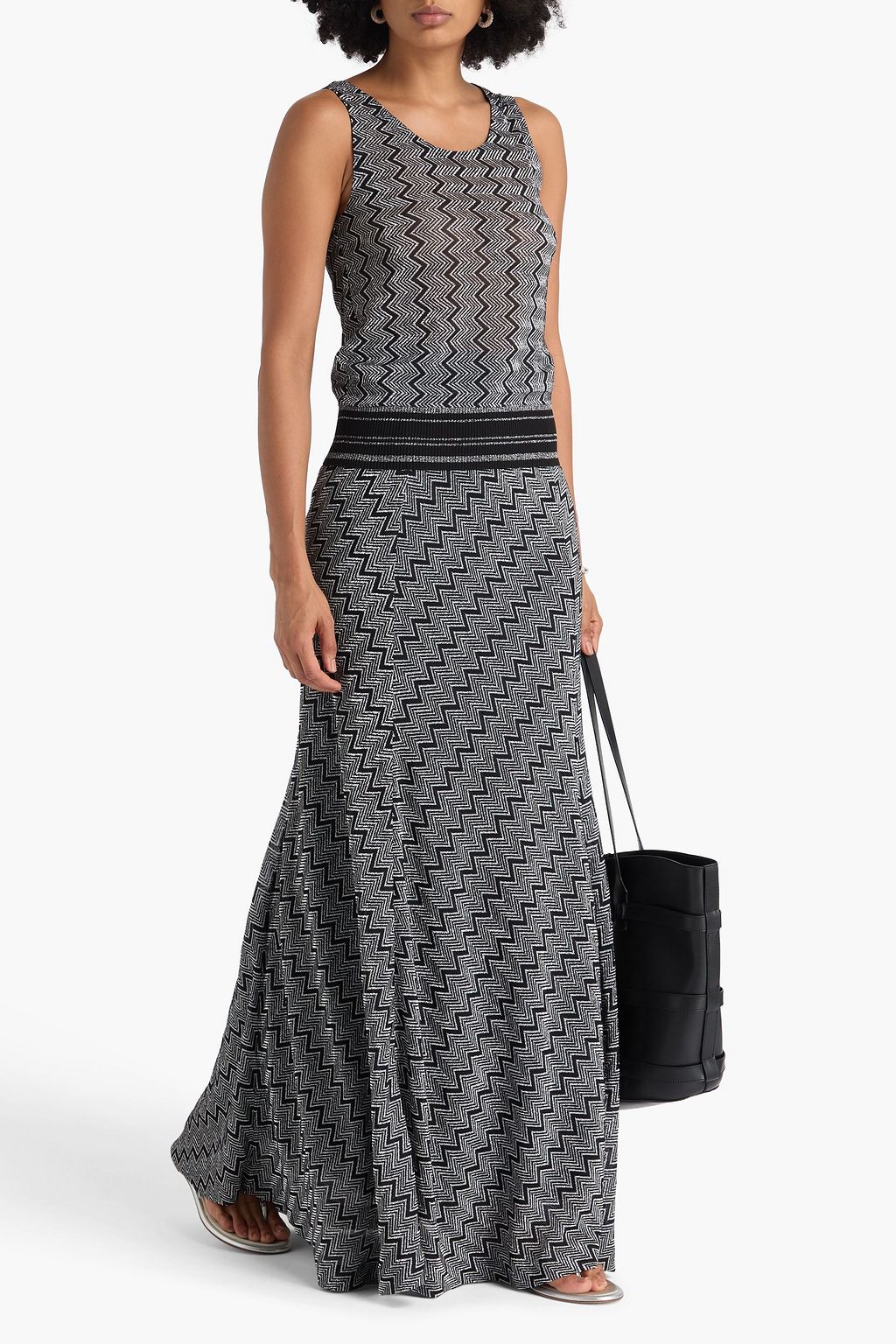 MISSONI بلوزة بحبكة كروشيه بلون ميتاليك