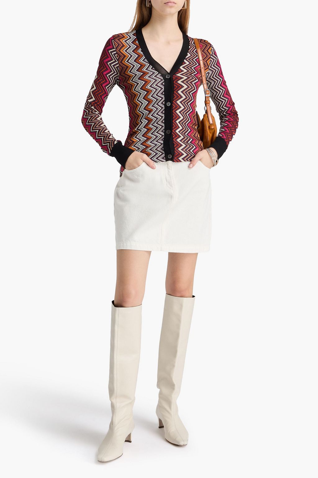 MISSONI كارديغان من نسيج بحبكة كروشيه