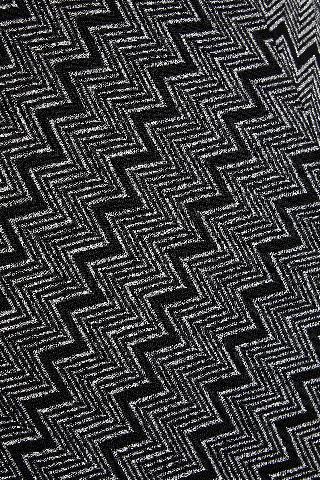 MISSONI تنورة طويلة من نسيج بحبكة كروشيه بلون معدني