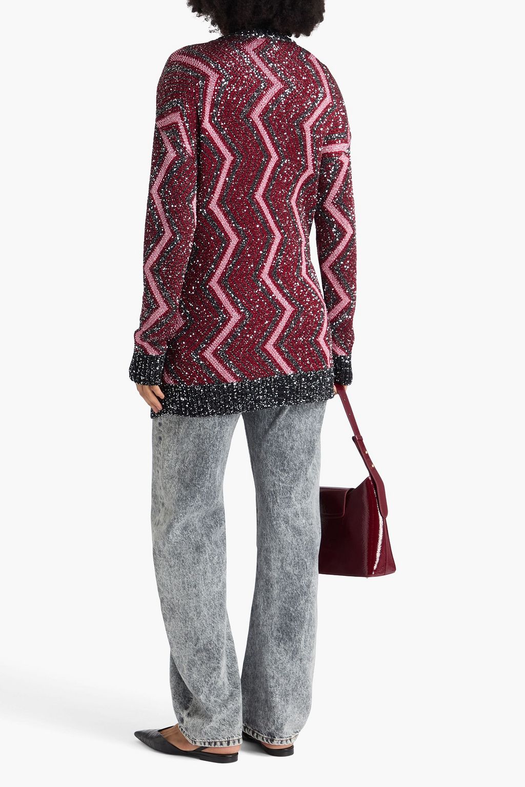MISSONI かぎ針編みニット カーディガン スパンコール付き