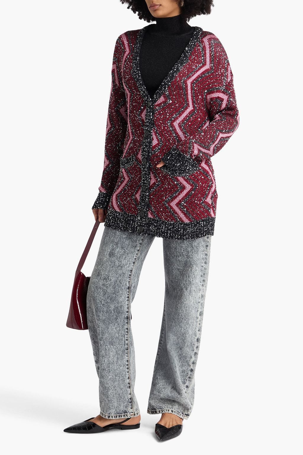 MISSONI かぎ針編みニット カーディガン スパンコール付き