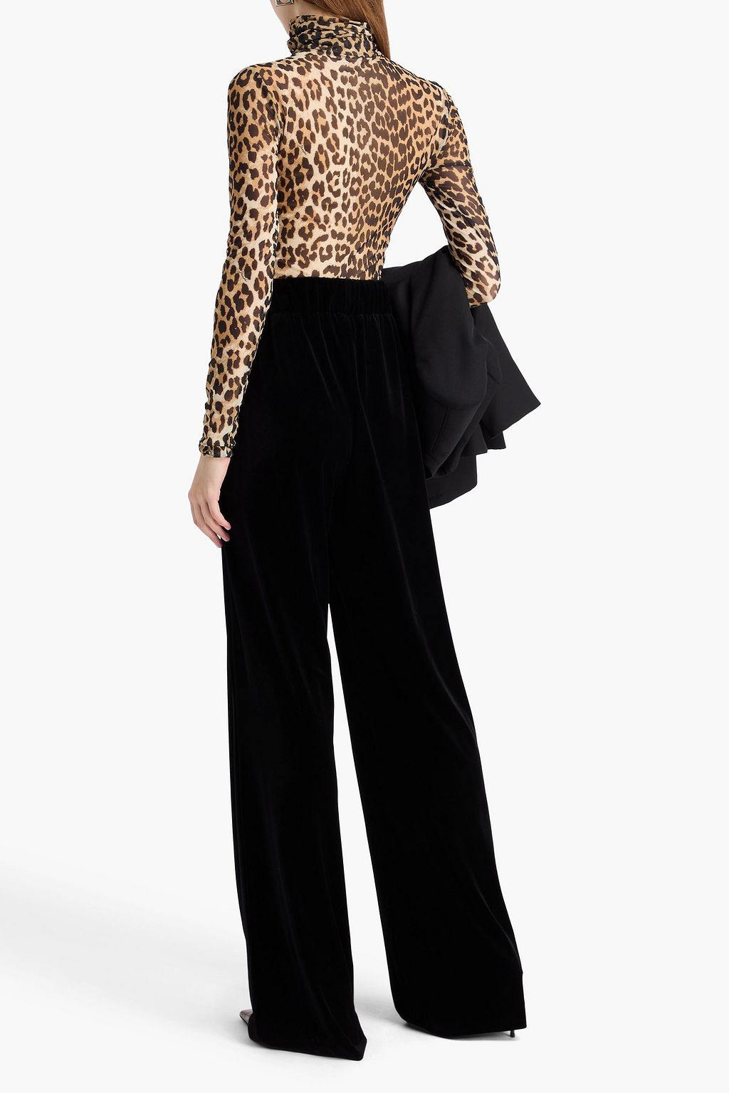 DOLCE&GABBANA Stretch-velvet wide-leg pants