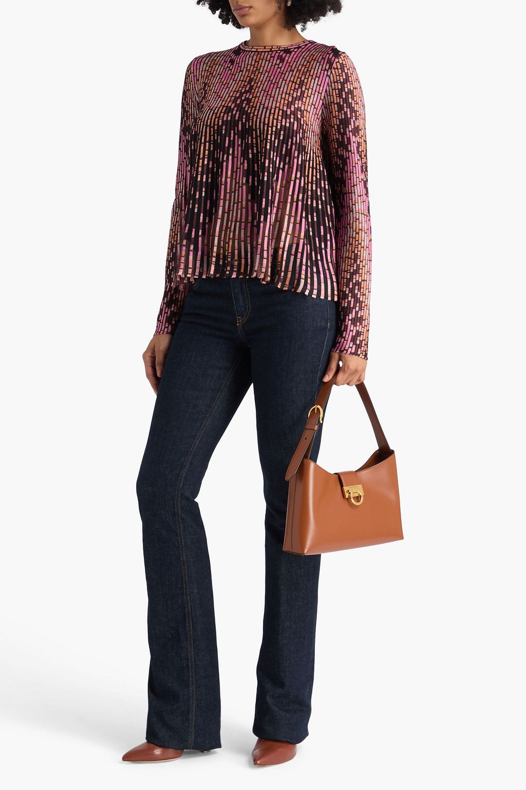 MISSONI بلوزة بحبكة بتصميم مضلّع