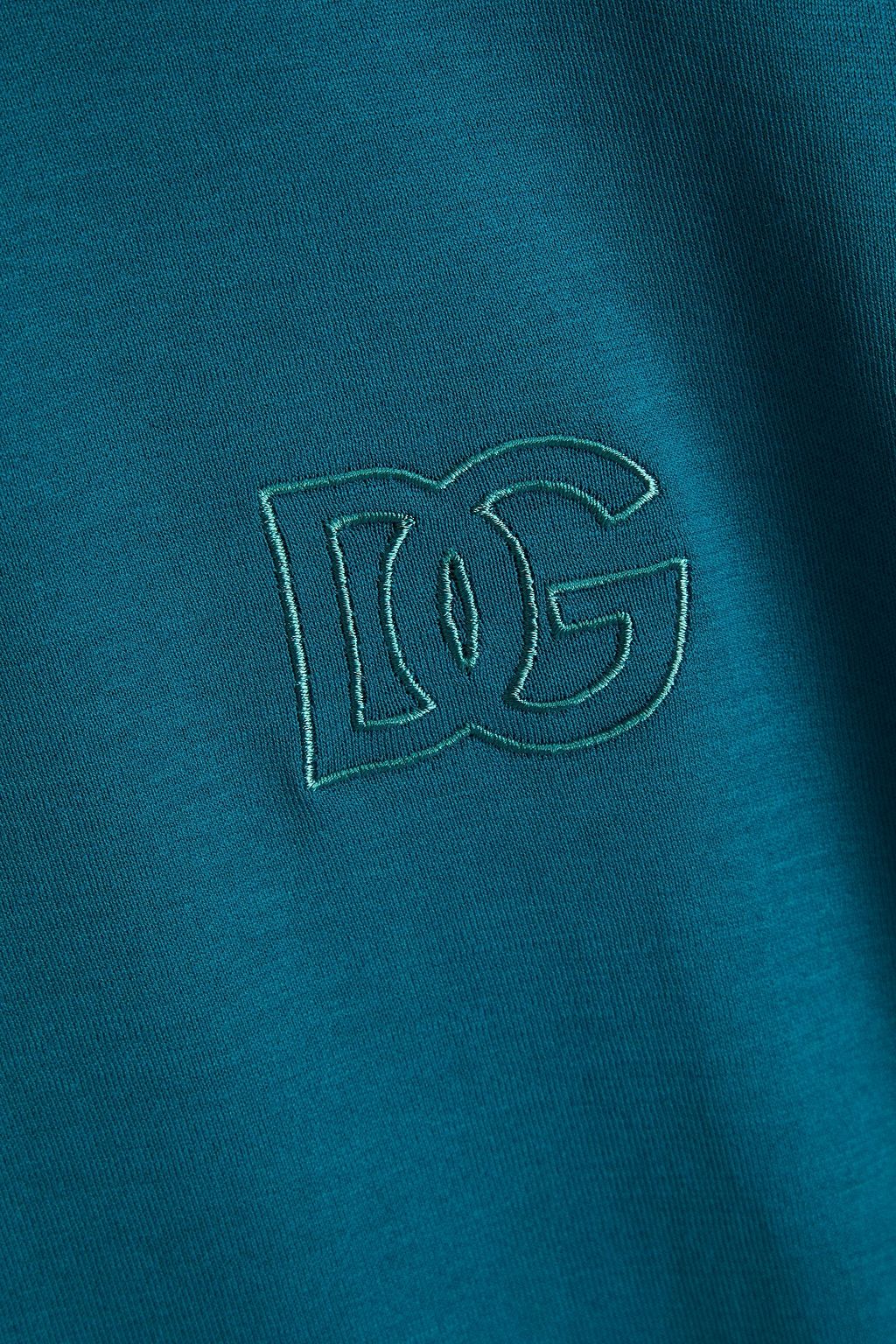 DOLCE&GABBANA Embroidered cotton-jersey polo shirt