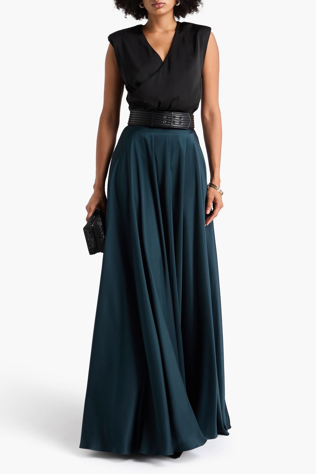 JENNY PACKHAM Silk-satin maxi skirt