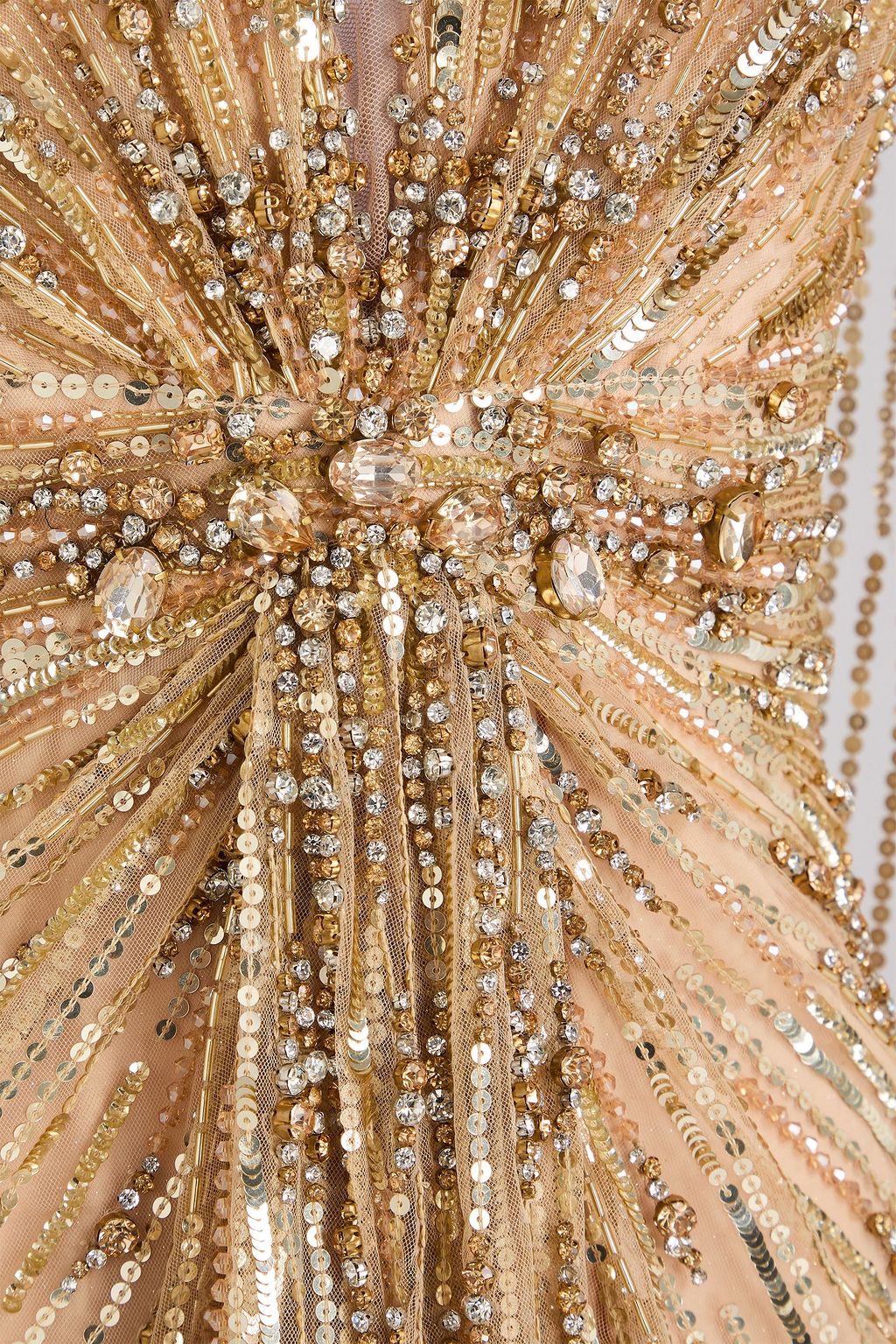 JENNY PACKHAM Sequin-embellished cape-effect glittered tulle gown