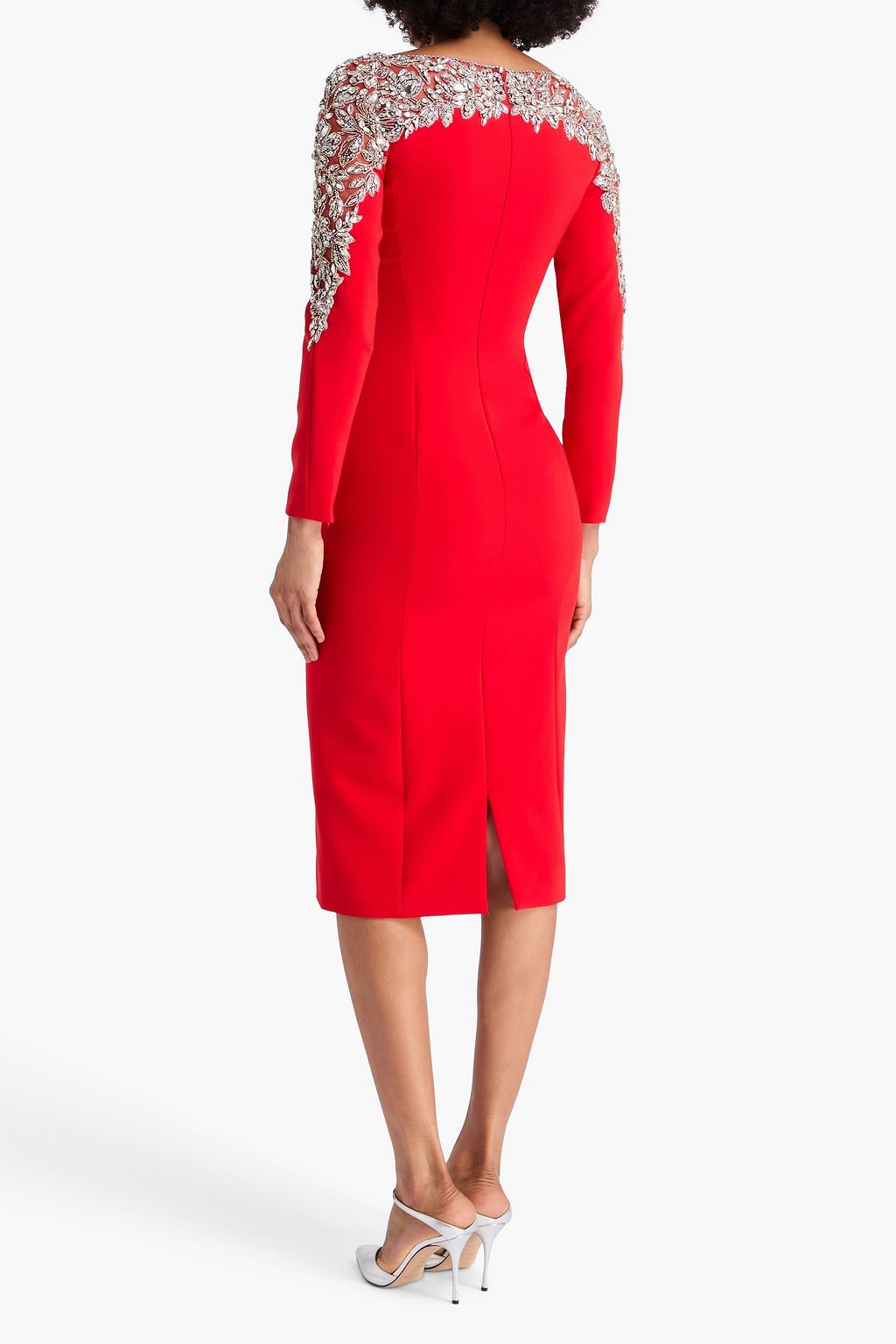 JENNY PACKHAM Embellished crepe midi dress