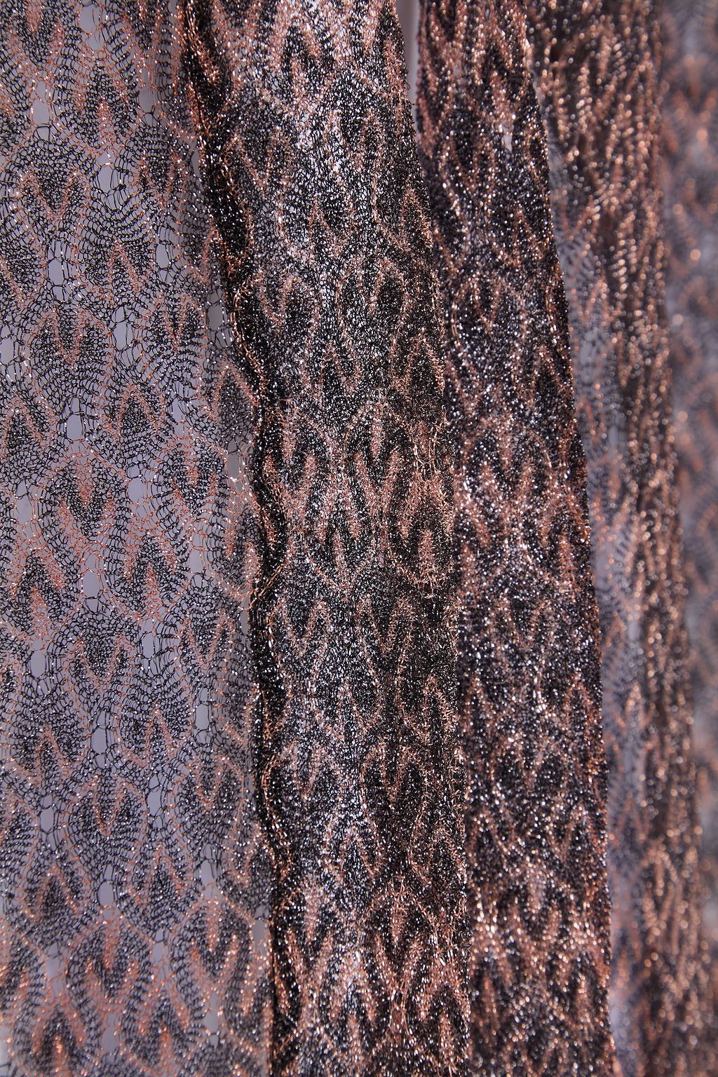 MISSONI كارديغان بحبكة كروشيه بلون معدني