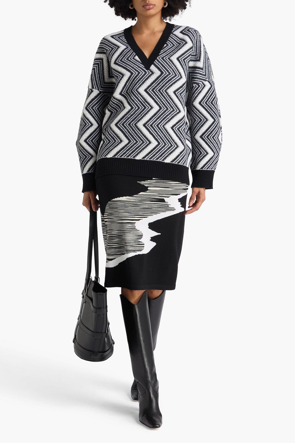 MISSONI سويتر من الصوف مجعّدة بطريقة بوكليه