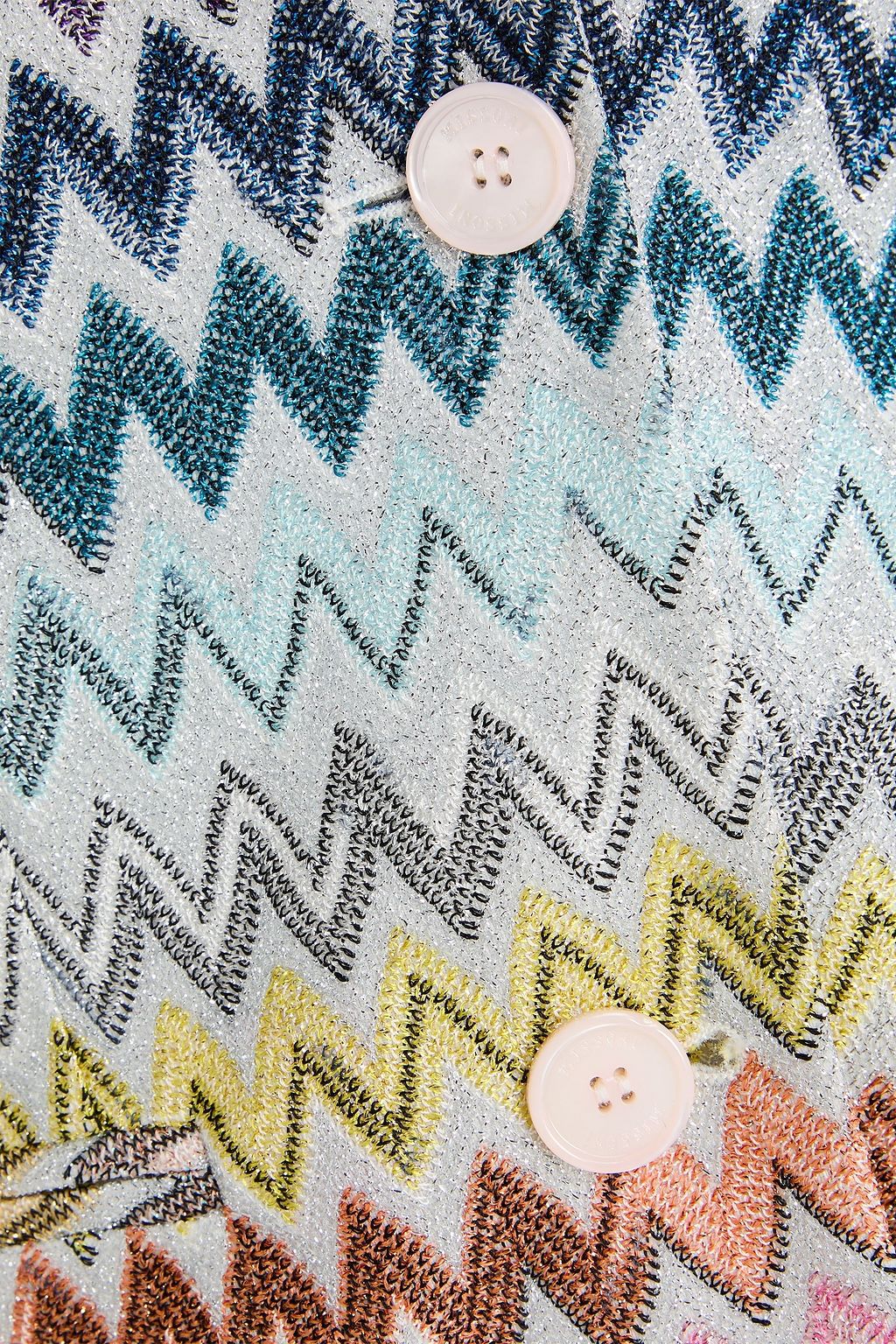 MISSONI بليزر من نسيج بحبكة كروشيه بلون ميتاليك