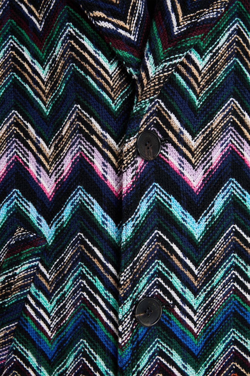 MISSONI معطف من مزيج القطن والصوف المحبوك بنمط كروشيه