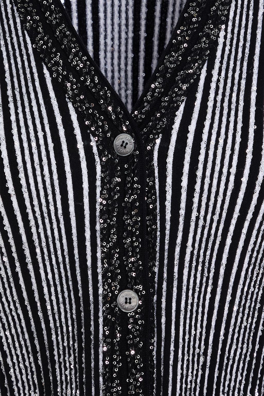 MISSONI リブ編みニット クロップドカーディガン スパンコール付き