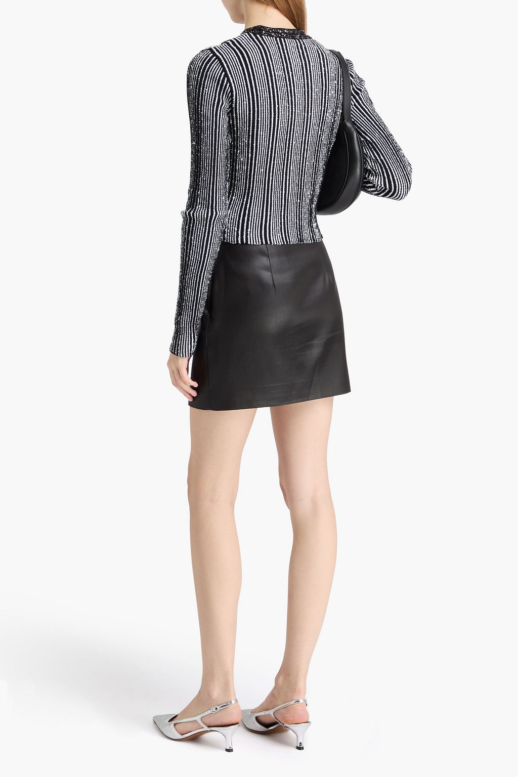 MISSONI リブ編みニット クロップドカーディガン スパンコール付き