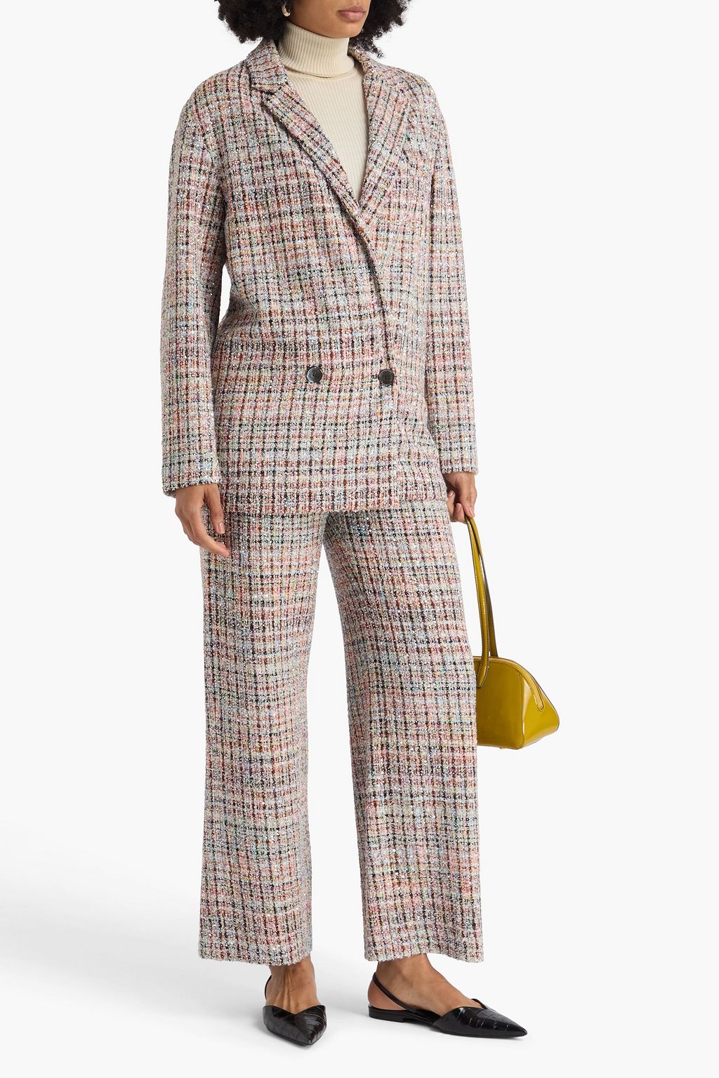 MISSONI ブークレツイード ダブルブレストブレザー スパンコール付き