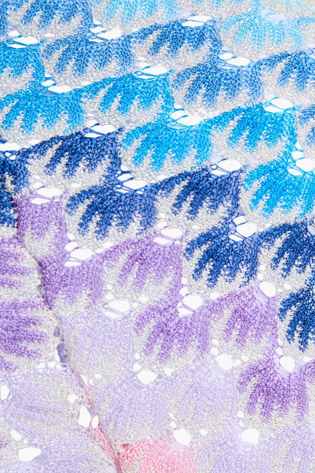 MISSONI بلوزة قصيرة بياقة هالتر الدائرية من نسيج بحبكة كروشيه