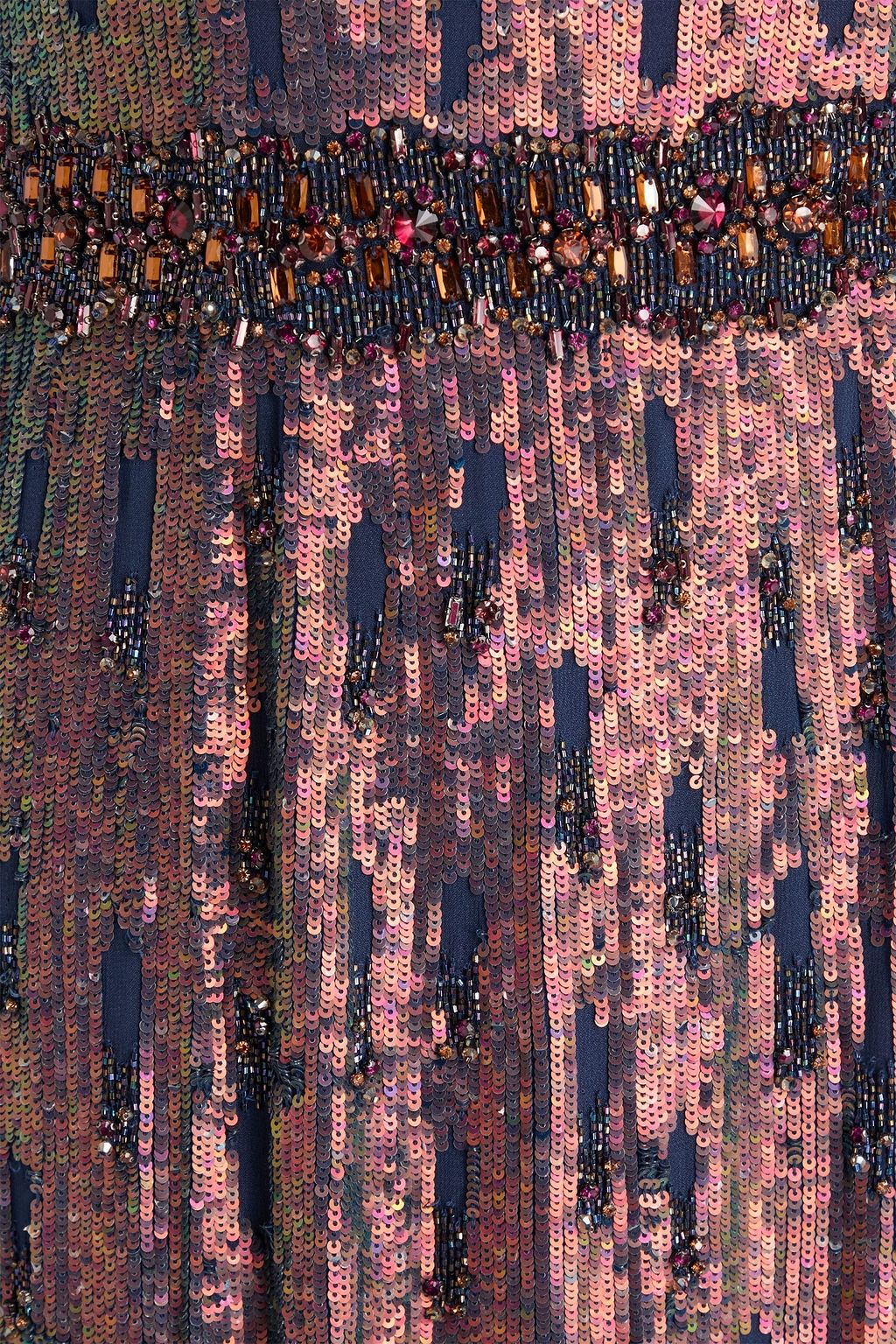 JENNY PACKHAM Iridescent embellished georgette gown