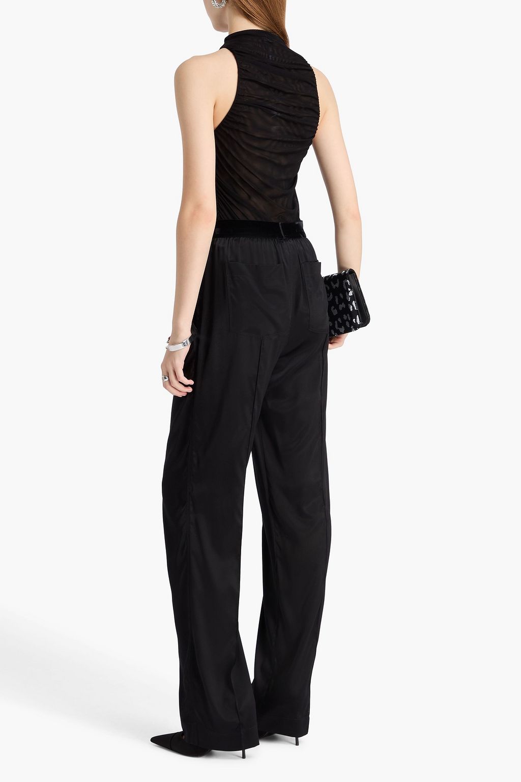 TOM FORD Stretch-silk satin wide-leg pants