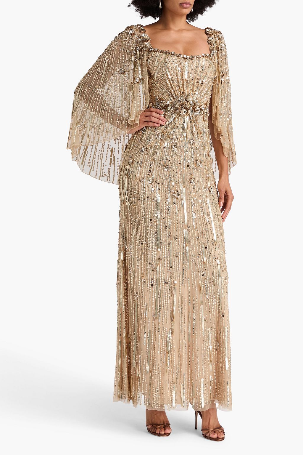 JENNY PACKHAM Brightstar embellished tulle gown