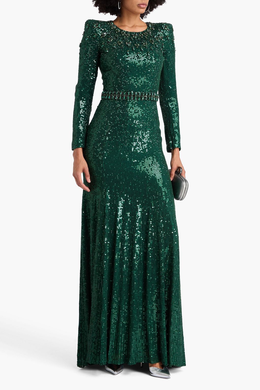 JENNY PACKHAM Georgia embellished sequined tulle gown