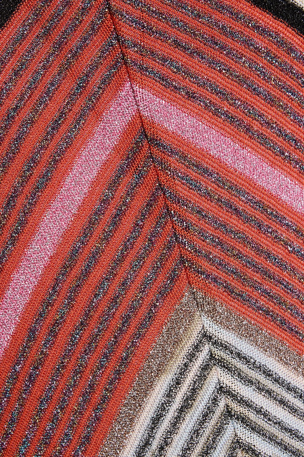 MISSONI بلوزة من نسيج بحبكة كروشيه وبألوان متداخلة