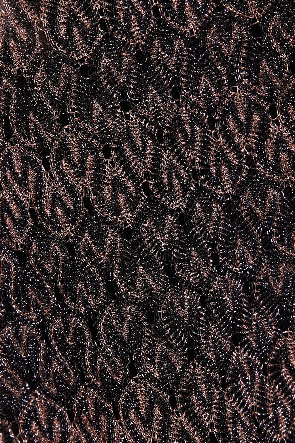 MISSONI 메탈릭 크로셰 니트 미니 드레스