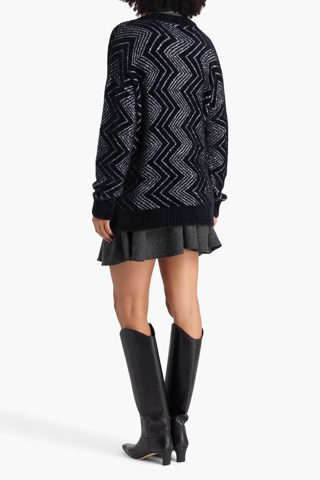 MISSONI كارديغان من نسيج بحبكة كروشيه مزين بأقراص برّاقة